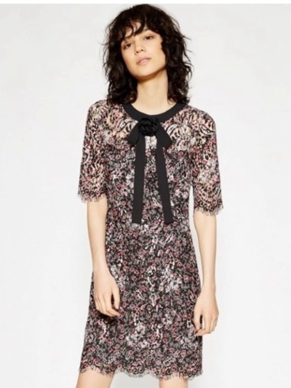 The Kooples Forget Me Not Floral Bow Dress Size M